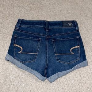 Dark Denim American Eagle Hi-Rise Shorts